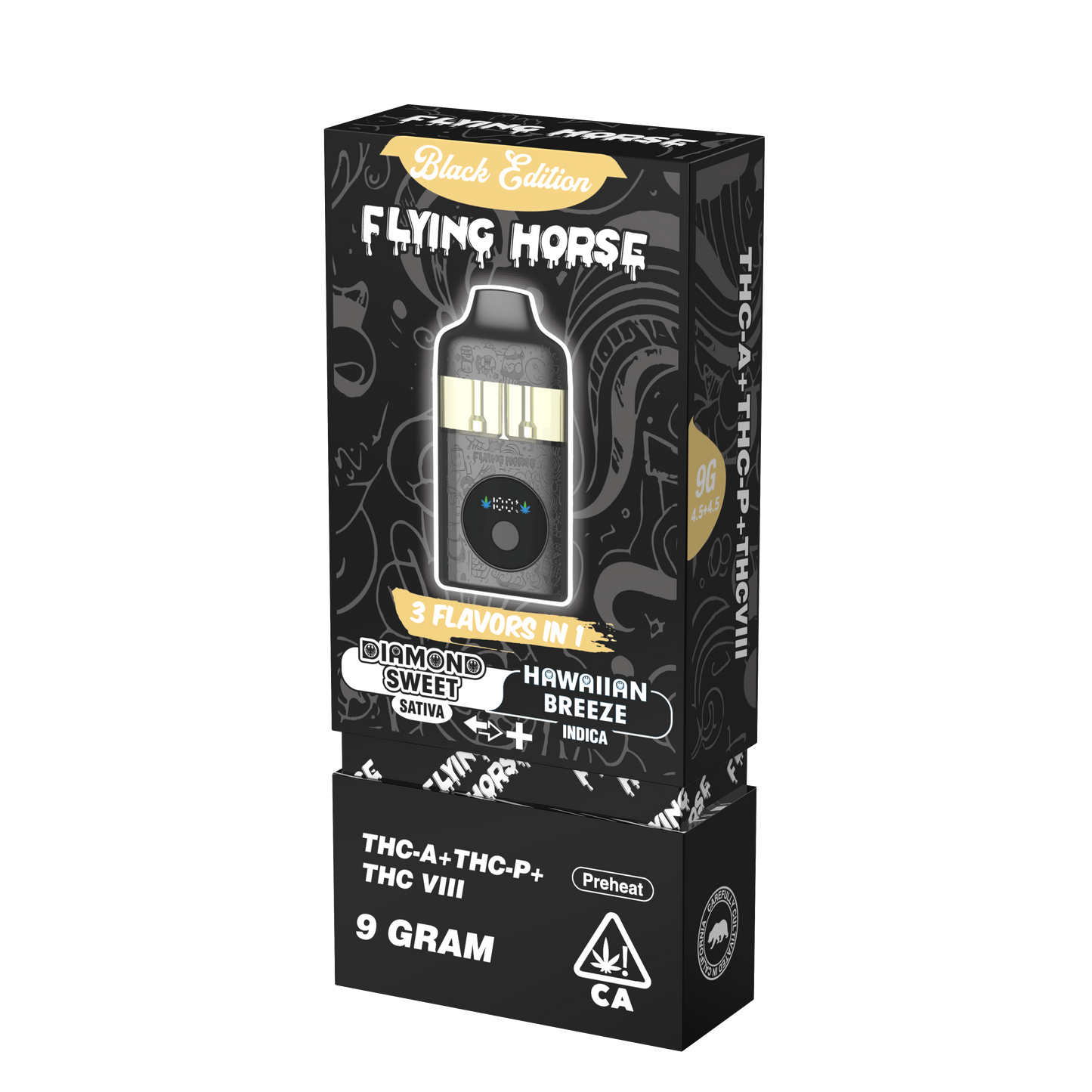 Flying Horse Stoner Blend Disposable Vape Black Edition - 9G