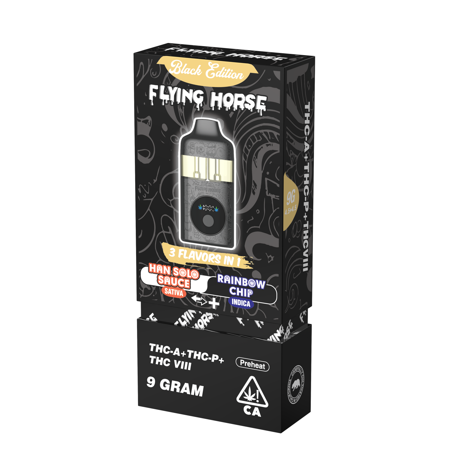 Flying Horse Stoner Blend Disposable Vape Black Edition - 9G
