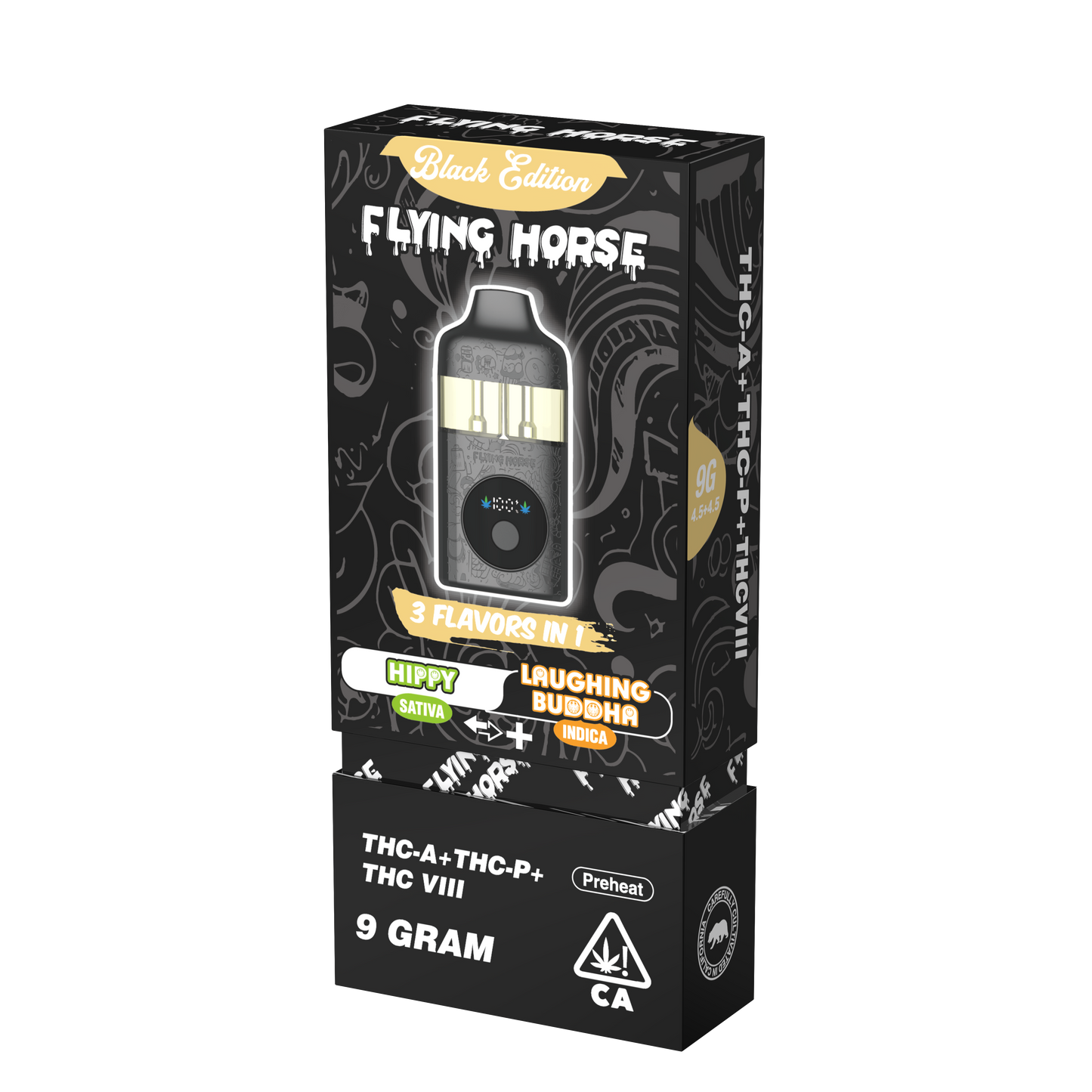 Flying Horse Stoner Blend Disposable Vape Black Edition - 9G
