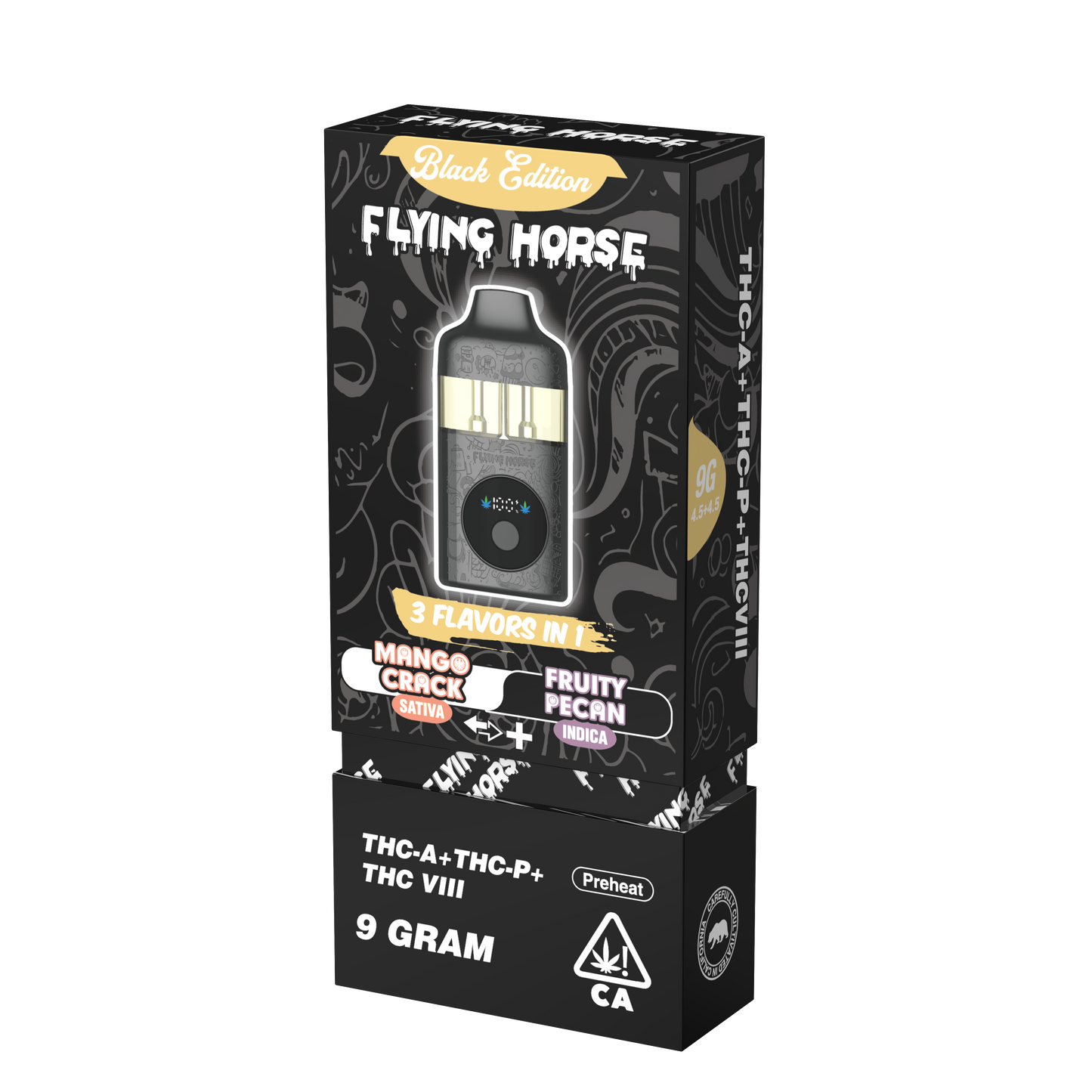 Flying Horse Stoner Blend Disposable Vape Black Edition - 9G