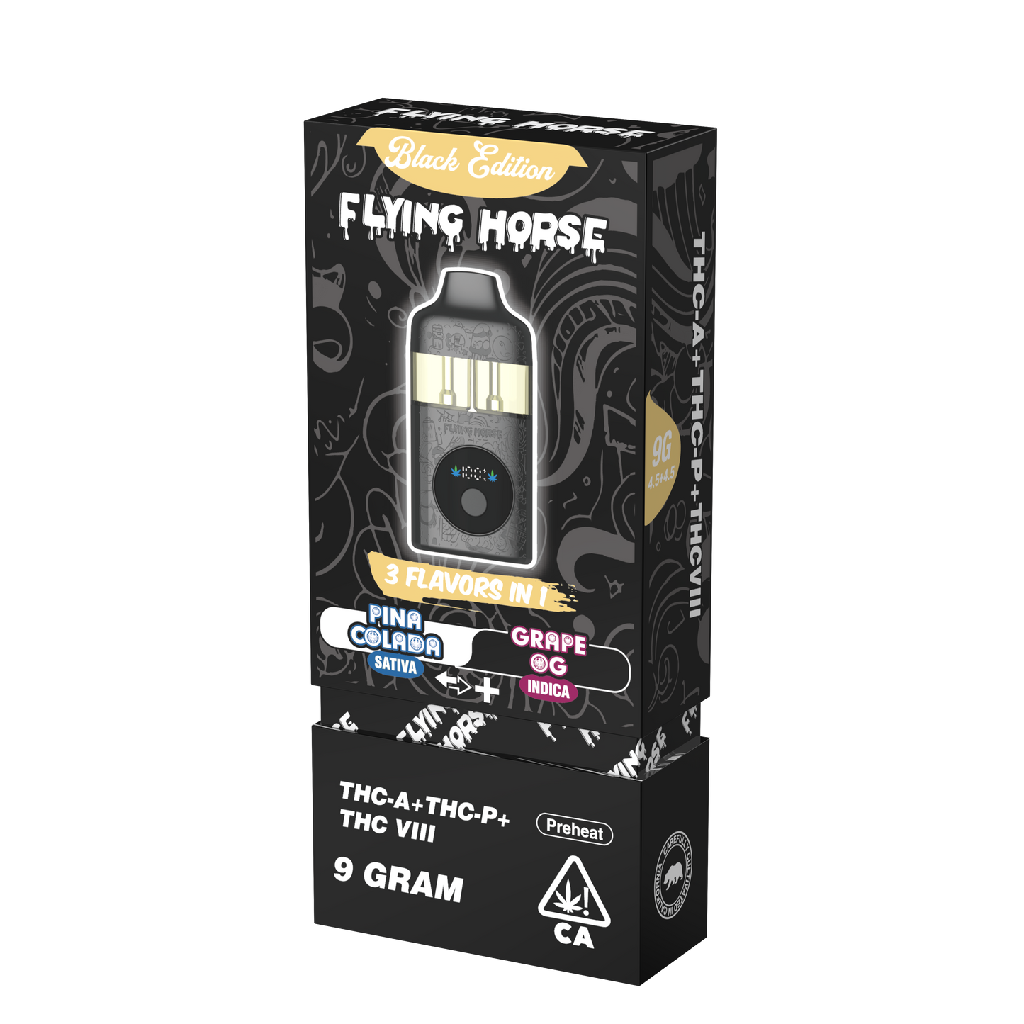 Flying Horse Stoner Blend Disposable Vape Black Edition - 9G