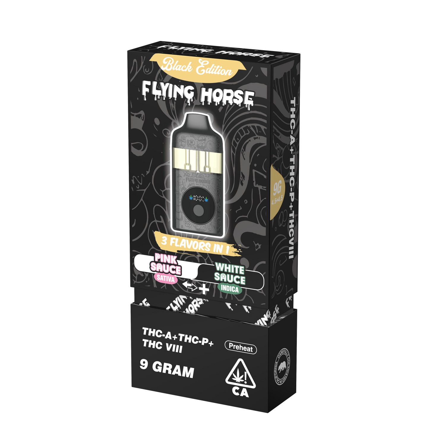 Flying Horse Stoner Blend Disposable Vape Black Edition - 9G