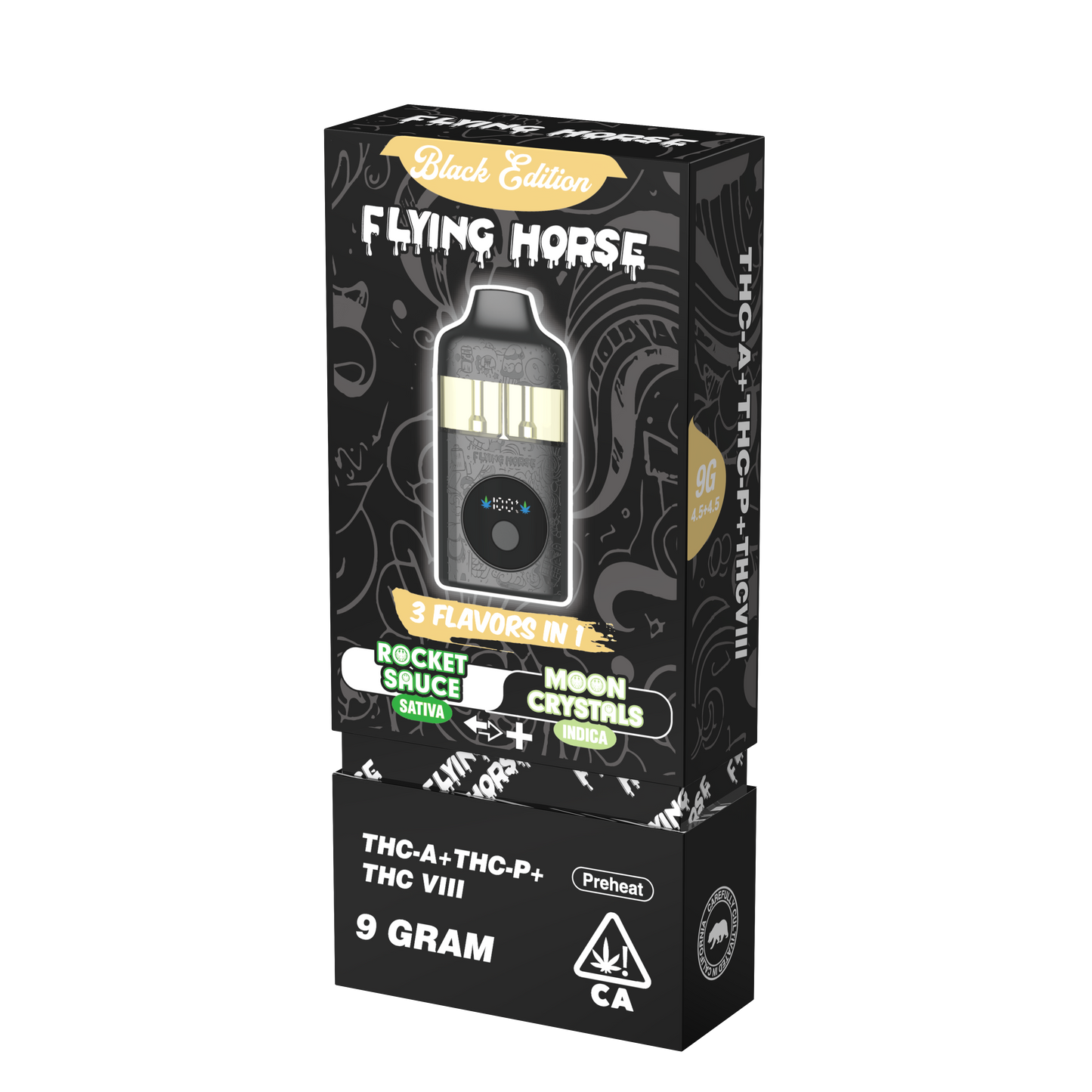 Flying Horse Stoner Blend Disposable Vape Black Edition - 9G