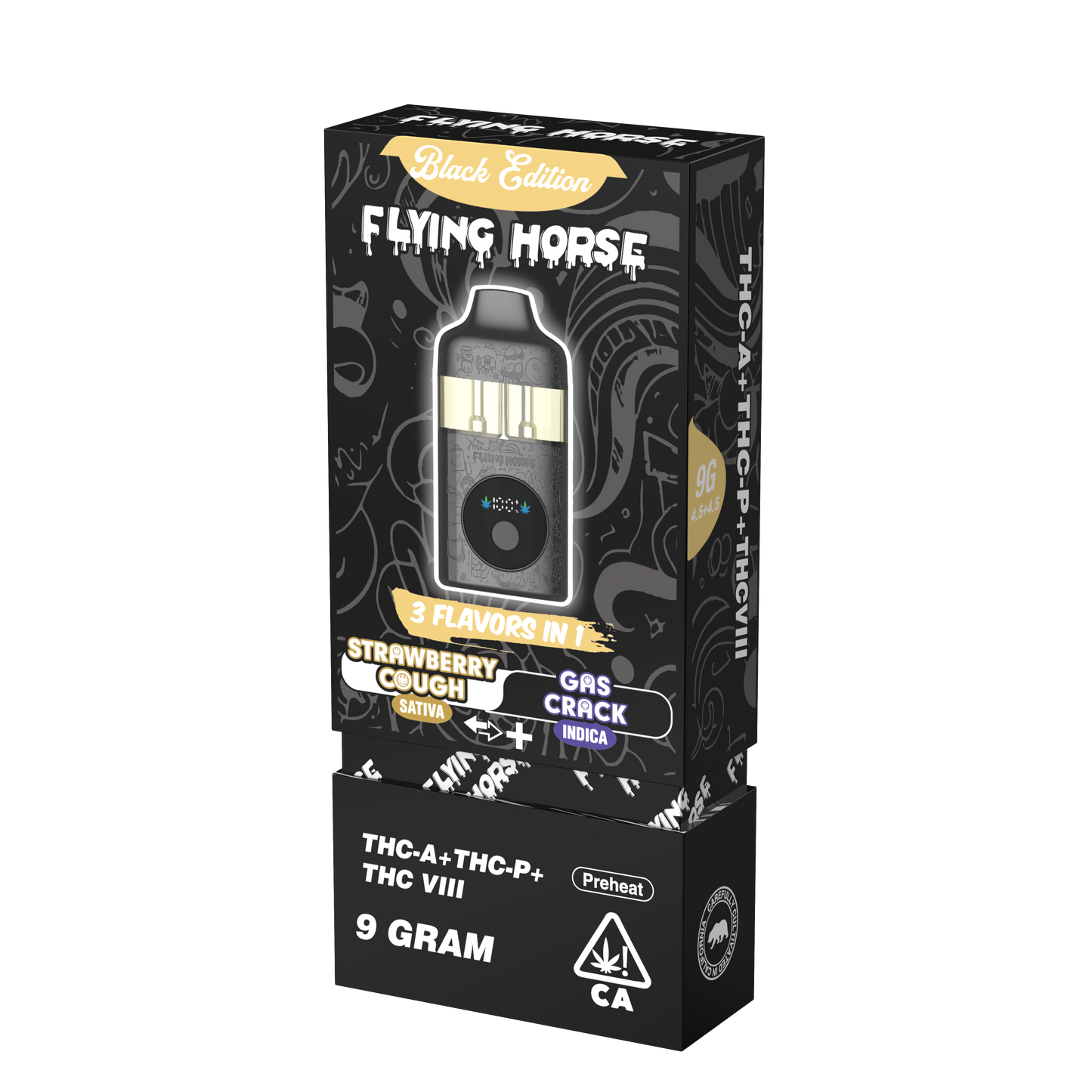 Flying Horse Stoner Blend Disposable Vape Black Edition - 9G