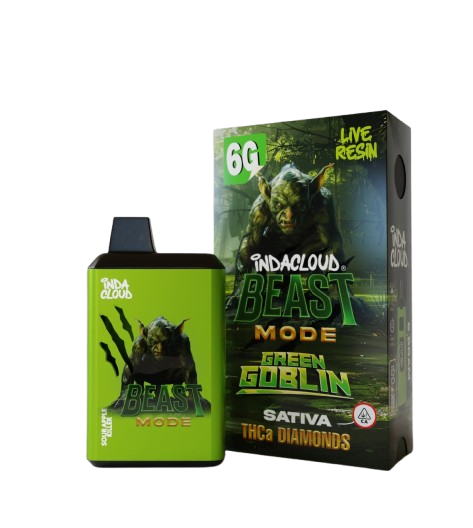 Green Goblin - Indacloud Beast Mode - THCA Diamonds Disposable Vape  - 6G