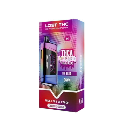 GG#4 Lost THC THCA Melted Diamonds Disposable Vape 7.5G Rainbow Edition