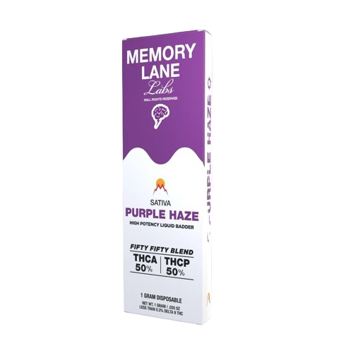 Purple Haze Memory Lane Fifty Fifty Blend Disposable Vape - 1G