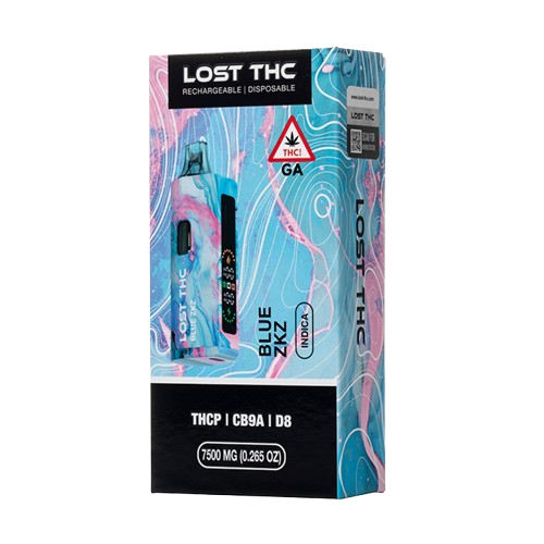 Blue ZKZ Lost THC CB9A + Delta 8 Blend Disposable Vape 7.5g