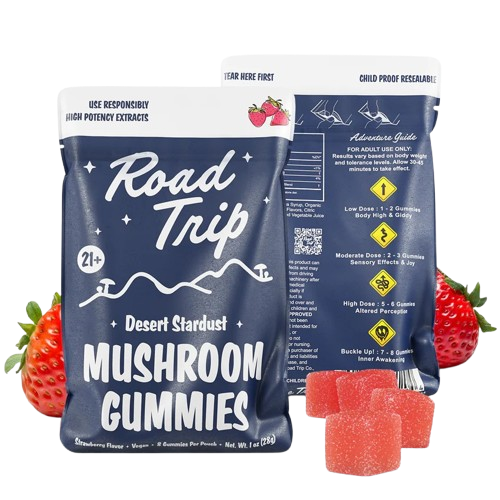 Strawberry Road Trip Desert Stardust Mushroom Gummies