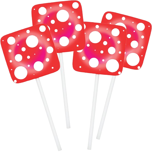 Silly Strawberry Float Mushroom Lollipops