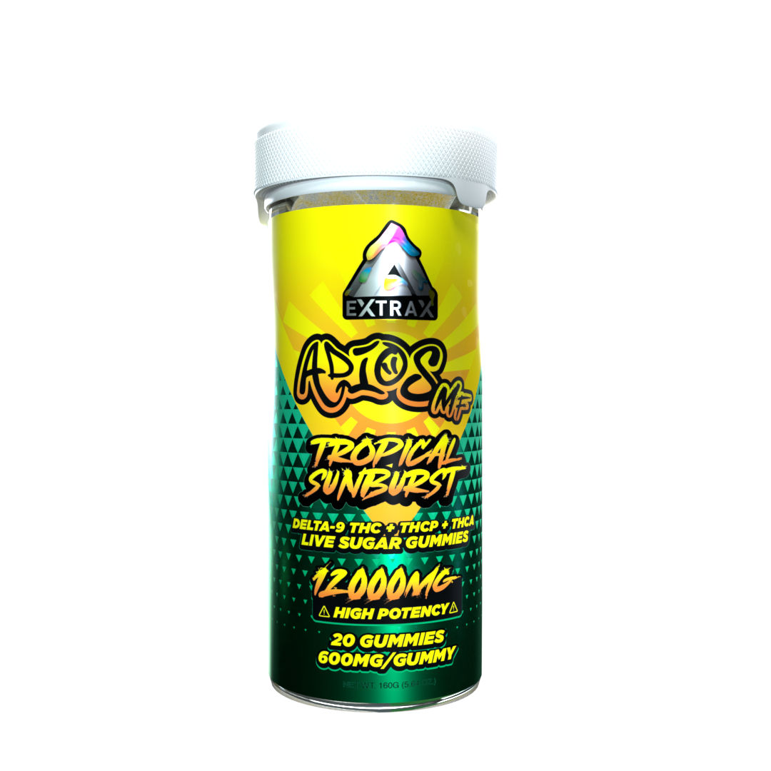 Tropical Sunburst Adios MF Gummies 12,000mg - Delta Extrax
