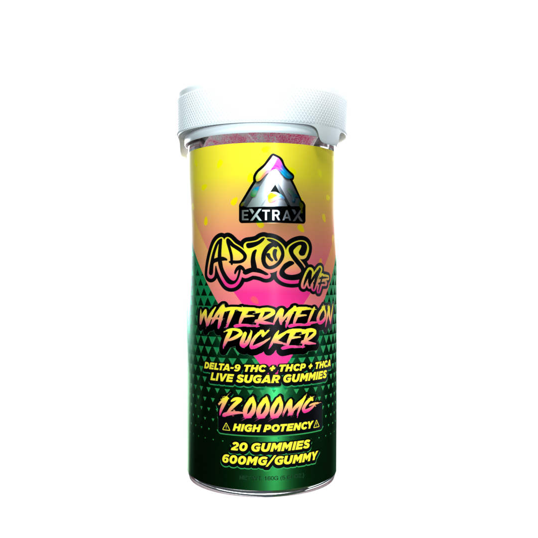 Watermelon Pucker Adios MF Gummies 12,000mg - Delta Extrax