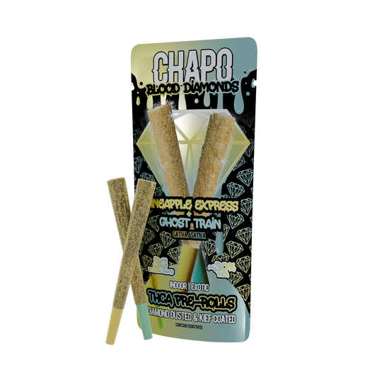 Pineapple Express X Ghost Train Chapo Blood Diamonds Duo THCA Pre-Rolls - 3G (2pk)