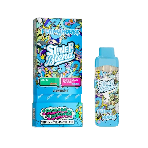 AK-47 X Blue Flame Nuggs - Flying Horse Stoner Blend 3-in-1 THC Vape - 3.8