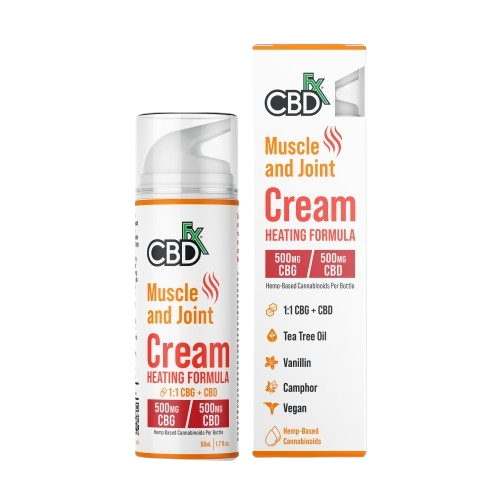 Muscle and Joint CBD Cream Heating Formula 500mg - CBDFX