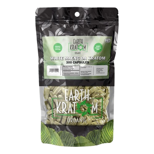 White Maeng Da Kratom 300 Capsules - Earth Kratom