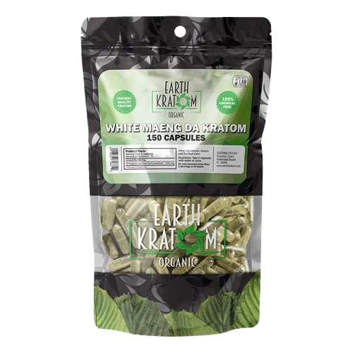 White Maeng Da Kratom 150 Capsules - Earth Kratom