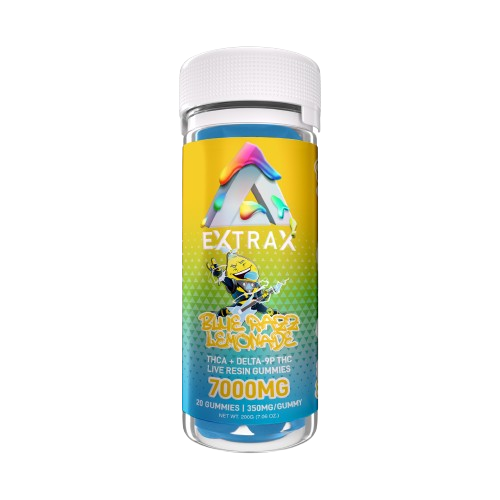Blue Razz Lemonade Adios Blend Gummies 7000MG - Delta Extrax