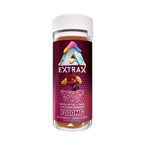 Passion Punch Adios Blend Gummies 7000MG - Delta Extrax