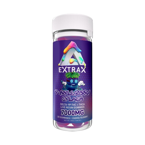 Purple Berry Splash Adios Blend Gummies 7000MG - Delta Extrax