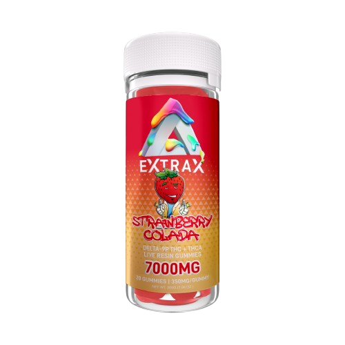 Strawberry Colada Adios Blend Gummies 7000MG - Delta Extrax