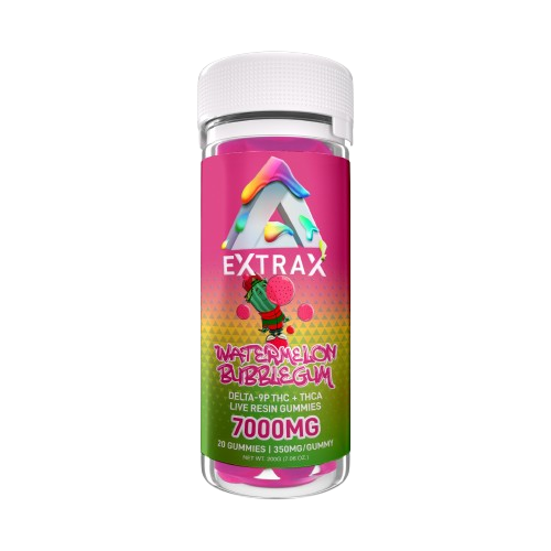 Watermelon Bubblegum Adios Blend Gummies 7000MG - Delta Extrax