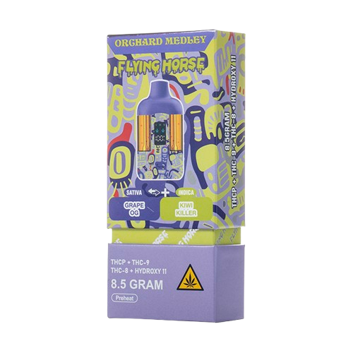 Flying Horse Orchard Melody Blend Disposable Vape 8.5G - Grape OG + Kiwi Killer