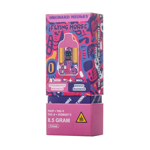 Flying Horse Orchard Melody Blend Disposable Vape 8.5G - Strawberry Madness + Mango Madness