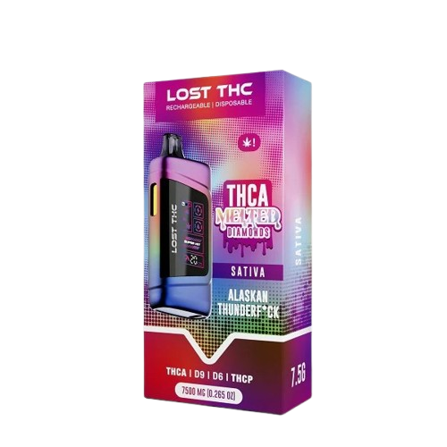 Alaskan Thunderf*ck Lost THC THCA Melted Diamonds Disposable Vape 7.5G Rainbow Edition