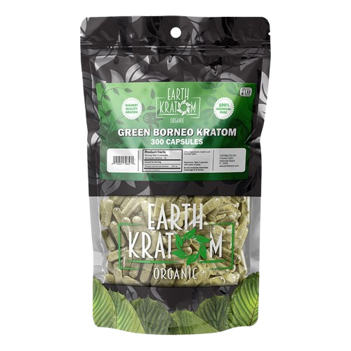 Earth Kratom Green Borneo Kratom Capsules