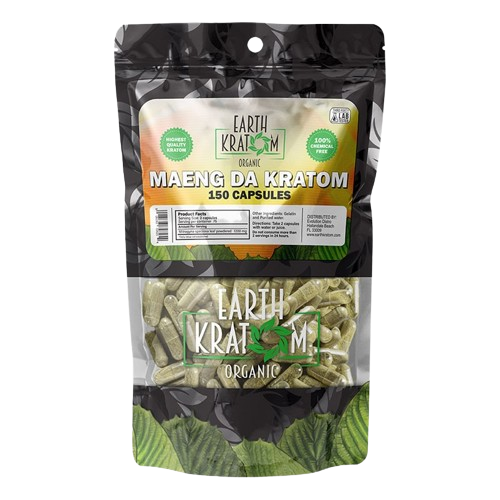Earth Kratom Green Maeng Da Kratom - 150 Capsules
