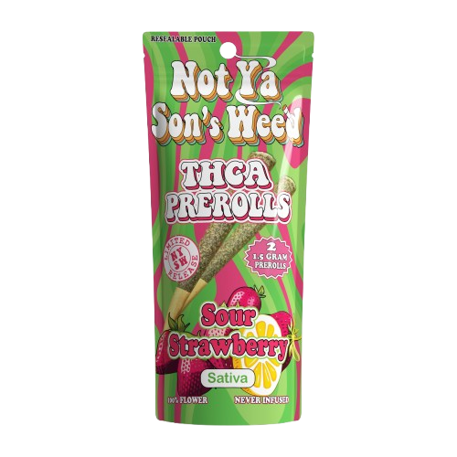 Sour Strawberry Not Ya Son's Weed THCA Pre-Rolls 2-Pack