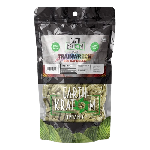 Trainwreck Kratom 300 Capsules - Earth Kratom