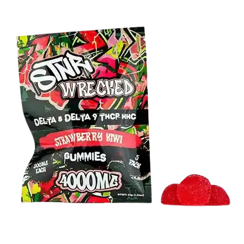 Strawberry Kiwi STNR Wrecked Gummies - 4000mg