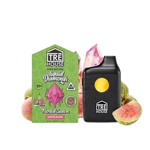 Frosted Guava - TRĒ House Live Rosin Disposable Vape - 3.5G