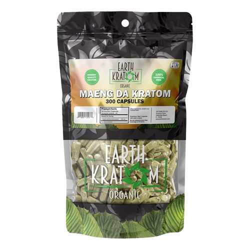 Earth Kratom Green Maeng Da Kratom - 300 Capsules