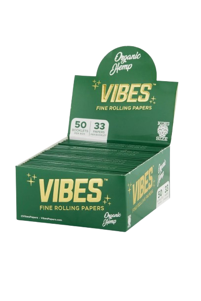 Vibes Hemp Rolling Papers King Size Slim Case