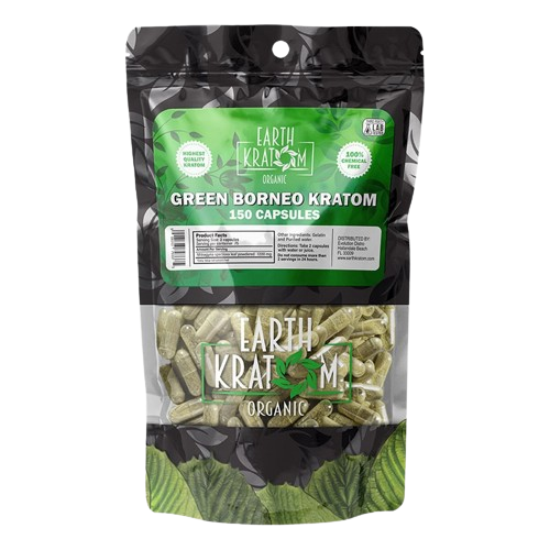 Earth Kratom Green Borneo Kratom Capsules