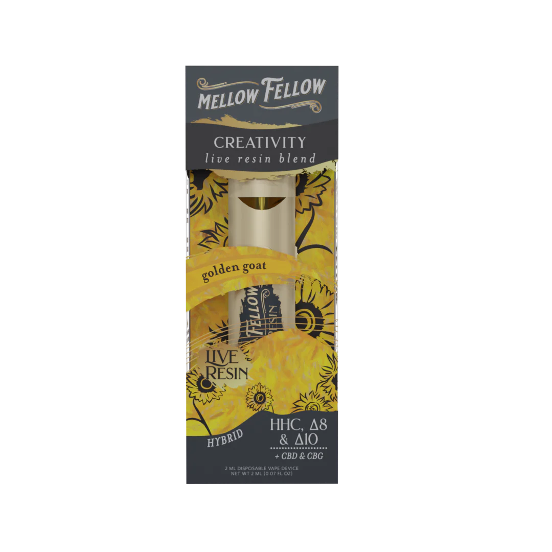 Golden Goat Mellow Fellow Creativity Live Resin Blend Disposable 2G