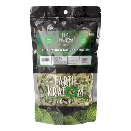 Earth Kratom Green Hulu Kratom Capsules - 300 Capsules