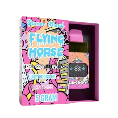 Juicy Boobs OG + Pink Lychee - Flying Horse Stoner Blend Disposable Vape – 5g
