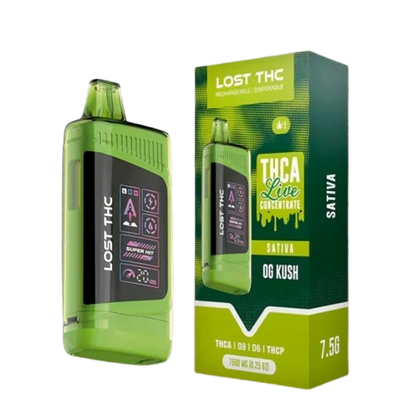 OG Kush - Lost THC THCA Live Concentrate Disposable Vape 7.5g