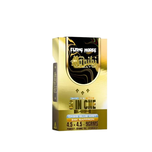 Oasis Blue Mist + 24k Saffron - Flying Horse Habib Heat 3 in 1 Disposable Vape - 9G