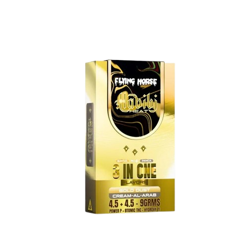 Gold Dust + Cream-Al-Arab - Flying Horse Habib Heat 3 in 1 Disposable Vape - 9G