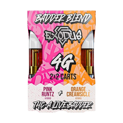 Pink Runtz X Orange Creamsicle THC-A Duo Cartridges 4g - Exodus