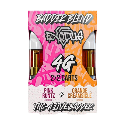 Pink Runtz X Orange Creamsicle THC-A Duo Cartridges 4g - Exodus