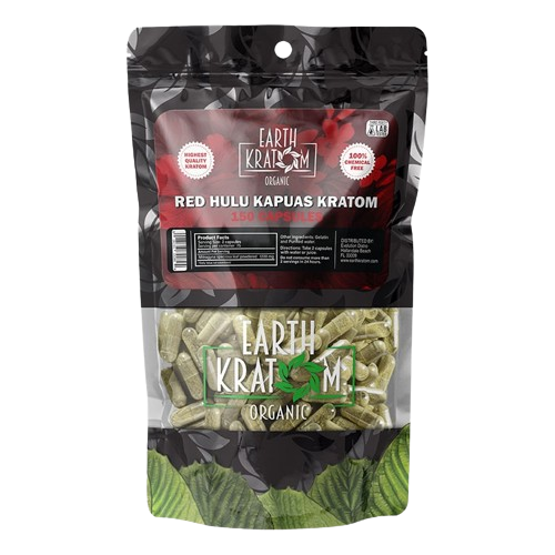 Earth Kratom Red Hulu Kapuas Capsules