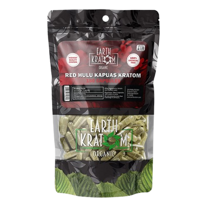 Earth Kratom Red Hulu Kapuas Capsules