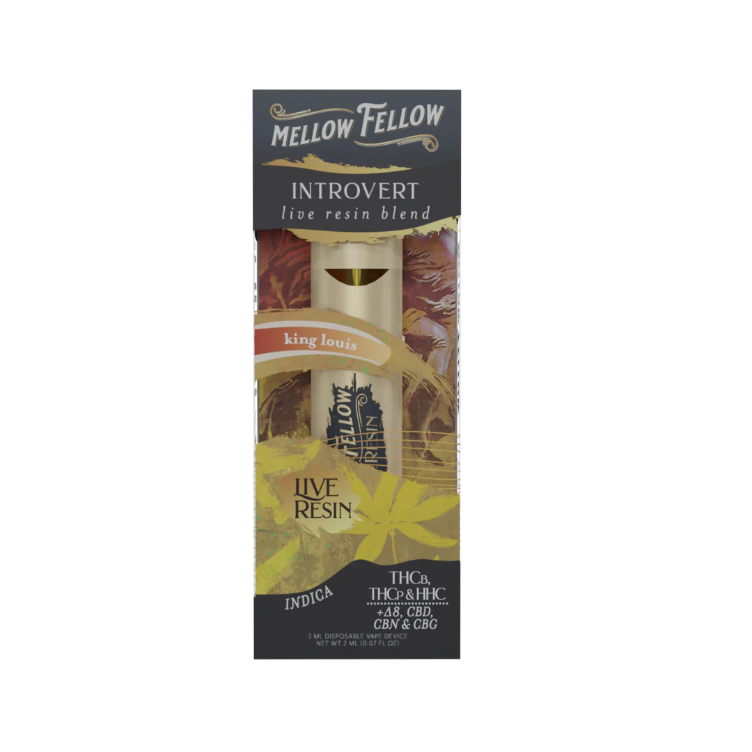 King Louis Mellow Fellow Introvert Live Resin Blend Disposable 2G