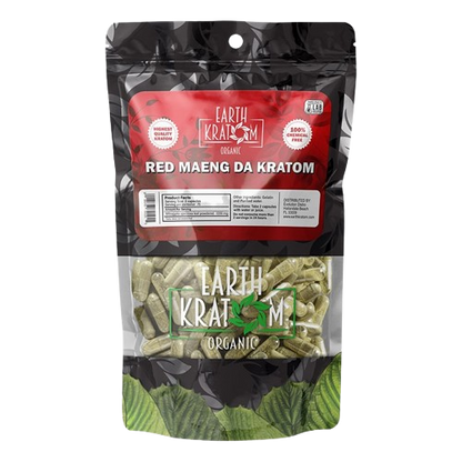 Earth Kratom Red Maeng Da Kratom Capsules